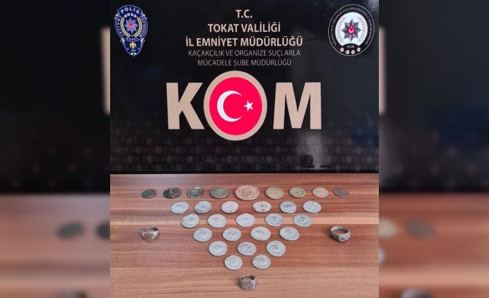 Tokat’ta 36 parça tarihi eser ele geçirildi