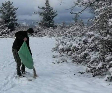 Yaban hayatına yönelik yemleme çalışmaları devam ediyor