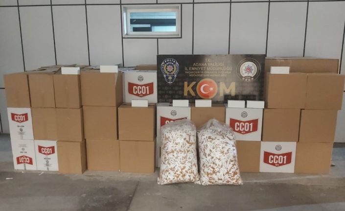 Adana’da 1 milyon 220 bin kaçak makaron ele geçirildi