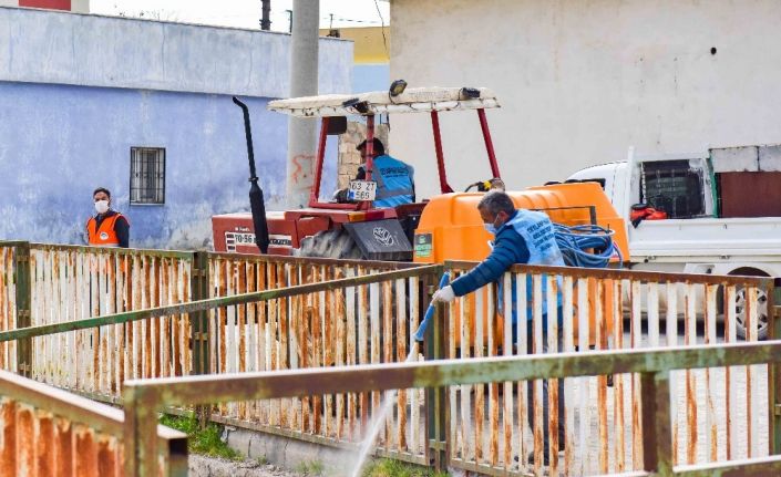 Ceylanpınar’da haşereler için ilaçlama çalışması