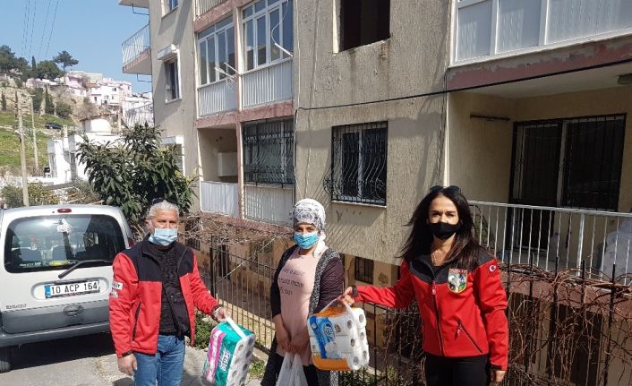 Depremzedelere yardım paketleri teslim edildi