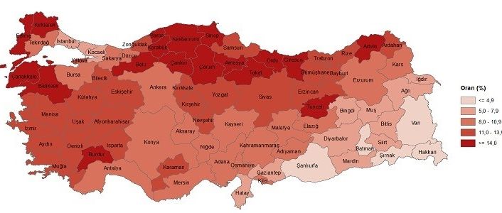 Erzurum Yaşlı Nüfus verileri açıklandı