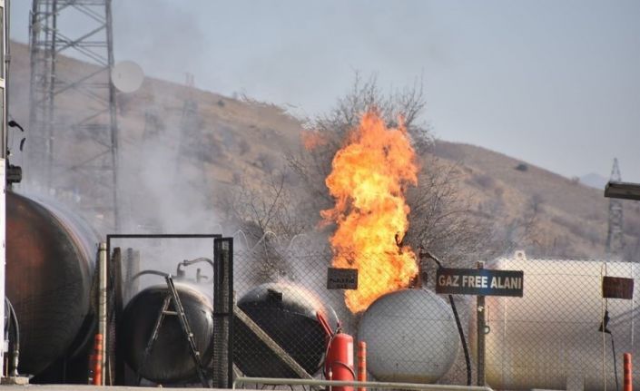 Kırıkkale’de dökme gaz tankı alevlere teslim oldu, panik yaşandı