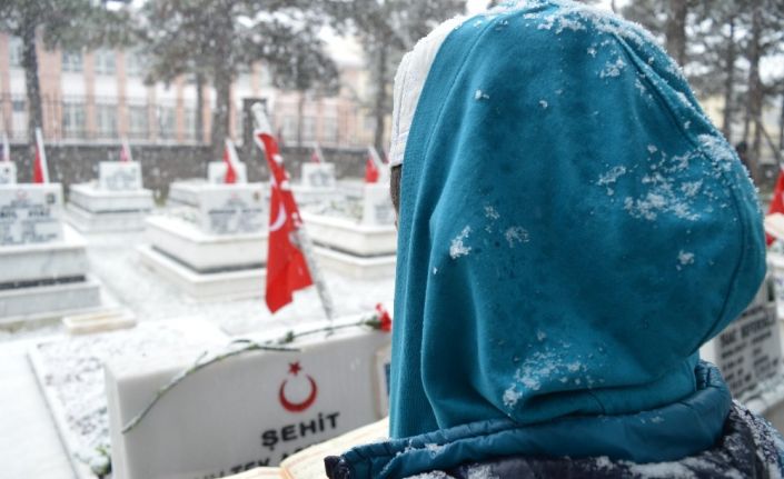 Lapa lapa kar altında şehitler için hatim duası