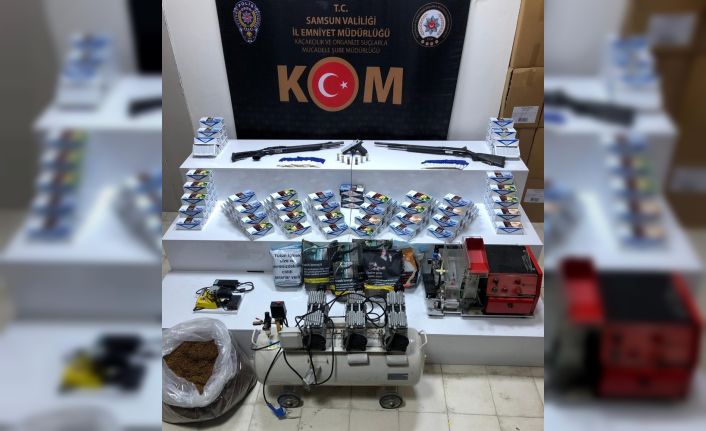 Samsun’da kaçak sigara mamulleri ele geçirildi