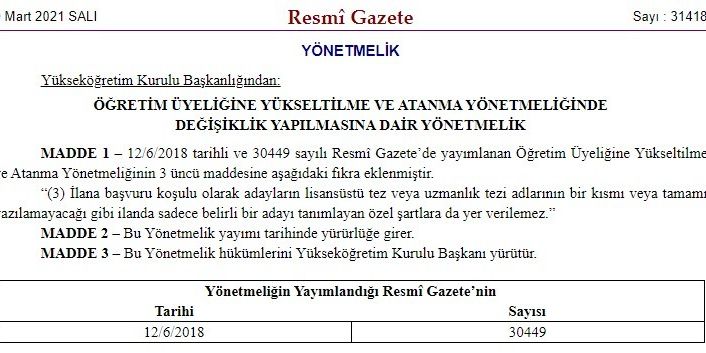 YÖK’ten üniversitelerin akademisyen alımlarında "kişiye özel" ilana son veren düzenleme