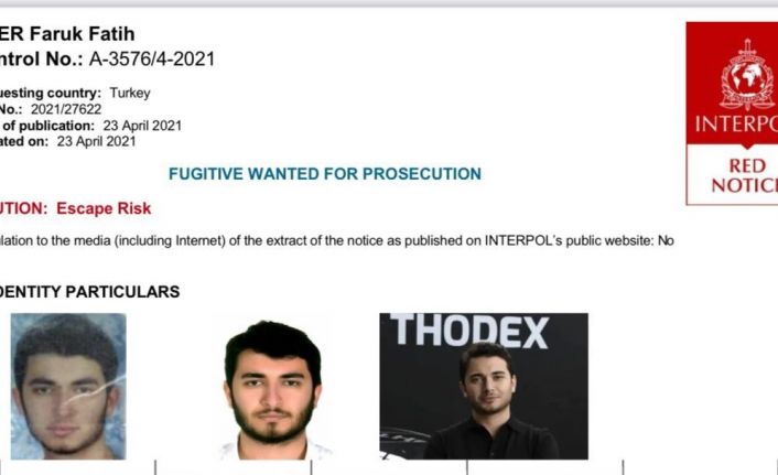 Thodex’in kurucusu Faruk Fatih Özer için kırmızı bülten çıkarıldı