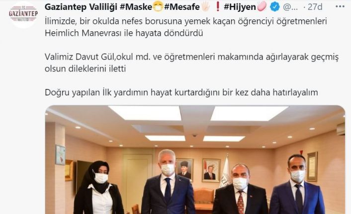 Validen, öğrencinin hayatını kurtaran öğretmenlere teşekkür