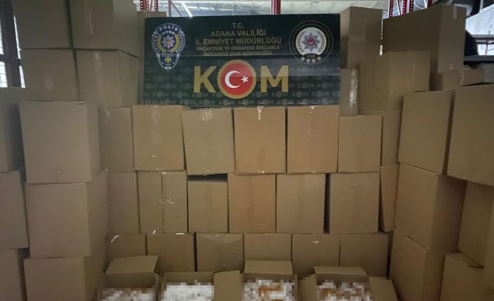 Adana’da 5 milyon 550 bin kaçak makaron ele geçirildi