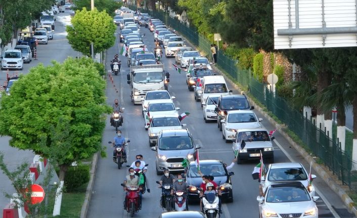 Adıyaman’da, Kudüs konvoyu düzenlendi