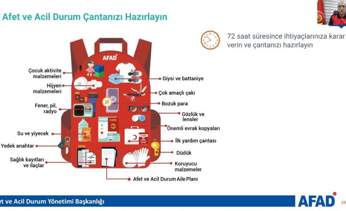 Afet bilinci eğitimi verildi