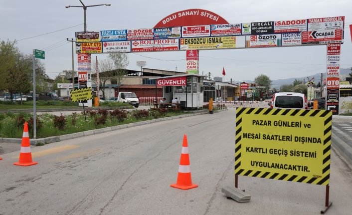 Bolu’da sanayi sitesindeki işyerleri tam kapanma sonuna kadar kapatıldı