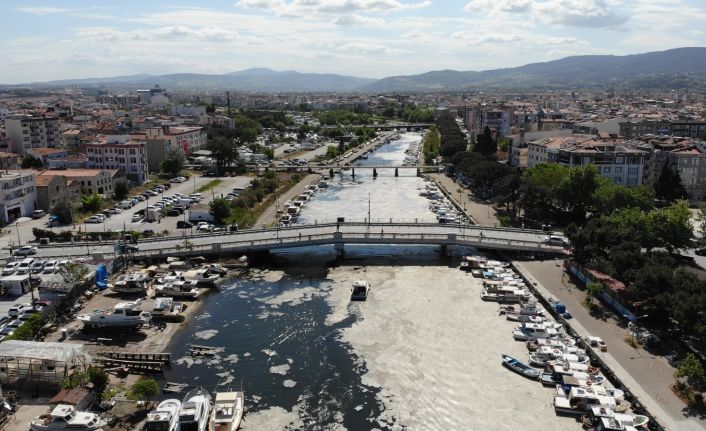 Çanakkale’yi ortadan ikiye bölen Sarıçay deniz salyasına teslim oldu