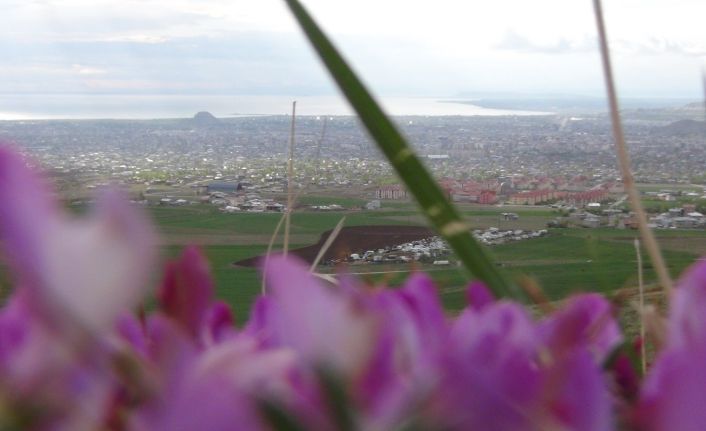 Erek Dağı’ndan Van’a büyüleyici kuşbakışı