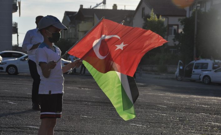 Karaman’da İsrail’in Filistin’e yönelik saldırıları protesto edildi