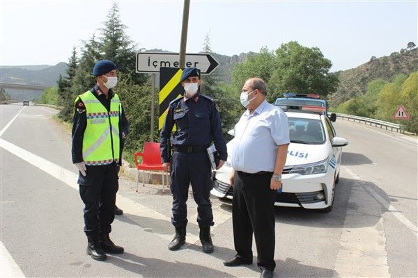 Kaymakam Ünal, yol emniyet kontrol noktalarını denetledi