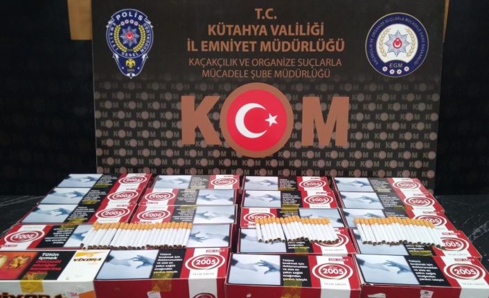 Kütahya’da 8 bin adet makaron ele geçirildi