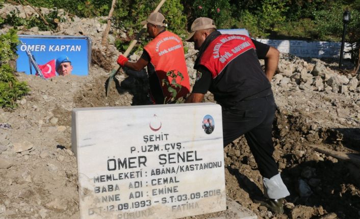 Bozkurt’ta toprak altında kalan şehitlik, yeniden gün yüzüne çıkarıldı