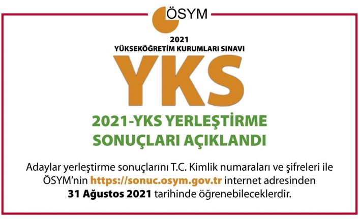 YKS yerleştirme sonuçları açıklandı