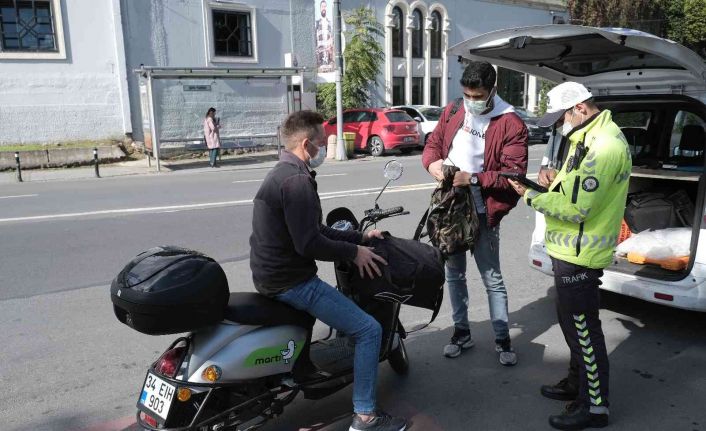 Kuruçeşme’de elektrikli scooter denetimi