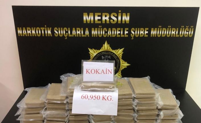 Mersin Limanında 60 kilo kokain ele geçirildi