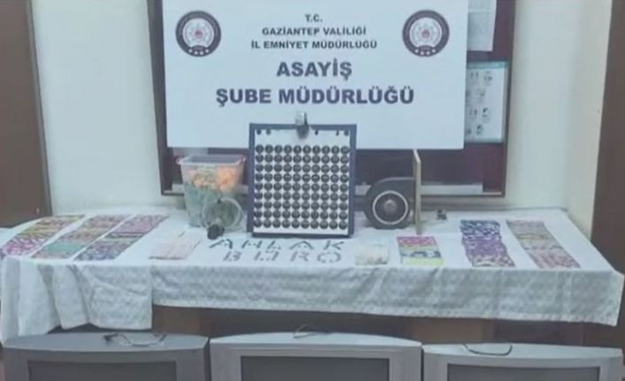 Gaziantep’te kumar oynandığı tespit edilen iş yerine baskın