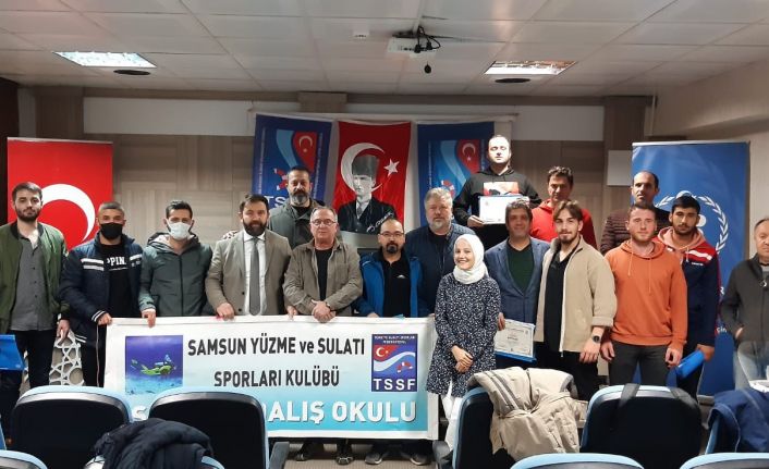 Samsun’da eğitimi tamamlayan 20 dalgıç belge aldı