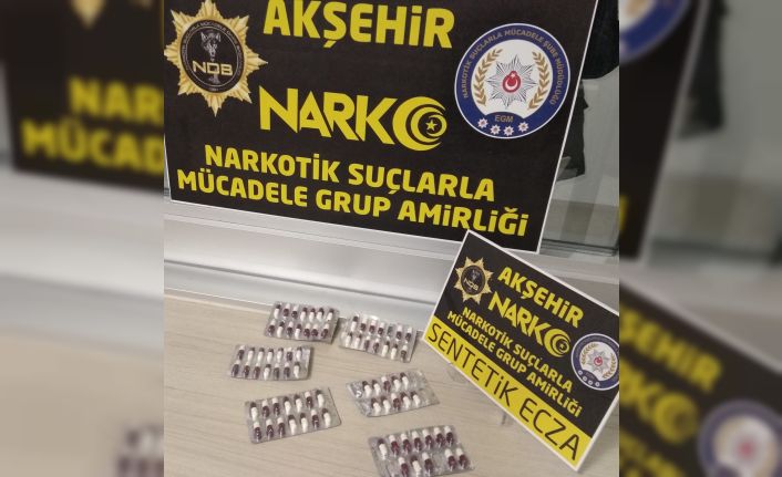 Akşehir’de 77 adet uyuşturucu hap ele geçirildi