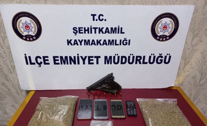 Gaziantep’te 618 gram bonzai ele geçirildi