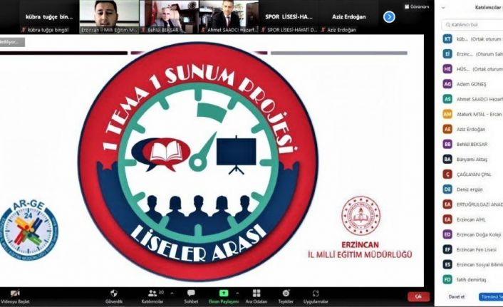 Liseler arası “1 Tema 1 Sunum Projesinin” tanıtım toplantısı yapıldı