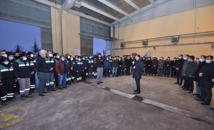 Başkan Hasan Kılca, belediye işçileriyle bir araya geldi