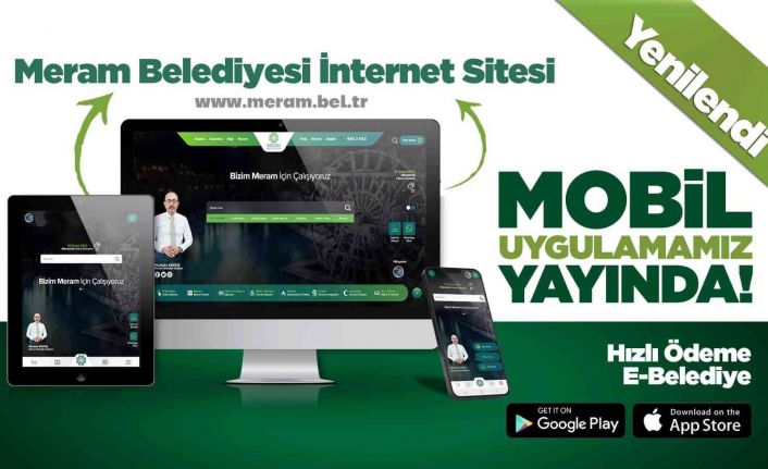 Meram Belediyesi mobil uygulamada ve web sitesi yenilendi