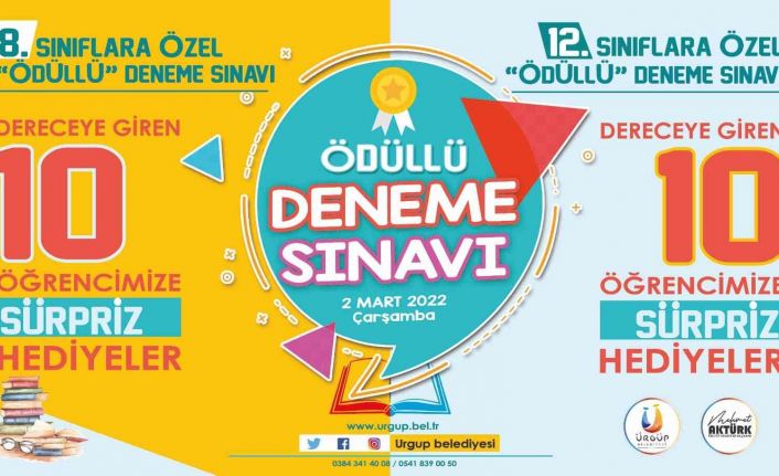 Öğrencilere ücretsiz ödüllü deneme sınavı