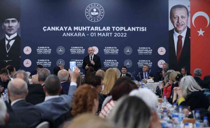 Bakan Soylu, Çankaya’daki muhtarlarla bir araya geldi