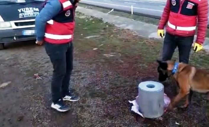 Diyarbakır’da emanet olarak gönderilen özel tasarımlı silindirden esrar çıktı