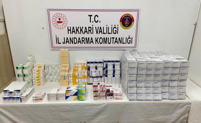 Yüksekova’da 2 bin 330 paket kırmızı reçeteli ilaç ele geçirildi