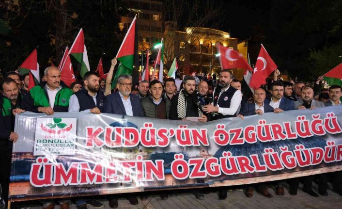 İsrail’in saldırıları Bursa’da protesto edildi