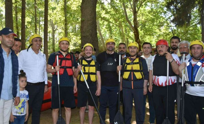 Nusaybin’de düzenlenen Rafting Okul Sporları yarışı başladı