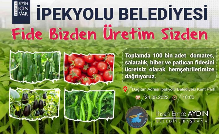 İpekyolu Belediyesinden vatandaşa ücretsiz sebze fidesi desteği