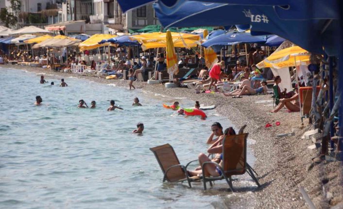 Bodrum sahillerinde yoğunluk