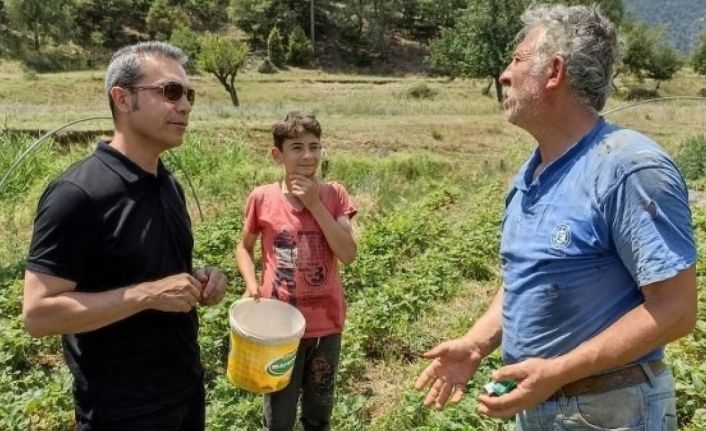 Kaymakam Çiçek, selden etkilenen köyde incelemelerde bulundu