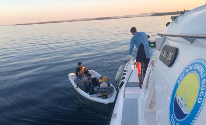 Ayvalık’ta 8 göçmen yakalandı