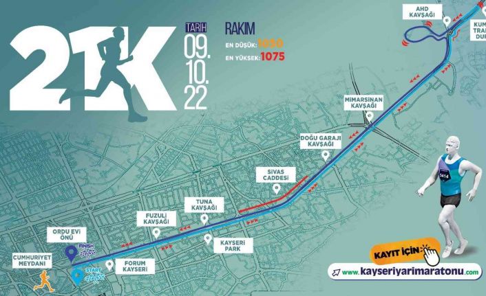 Büyükşehir’in Uluslararası Kayseri Yarı Maratonu’nda heyecan artıyor