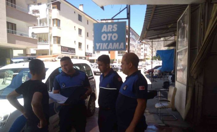 Amasya zabıtasından ruhsat denetimi