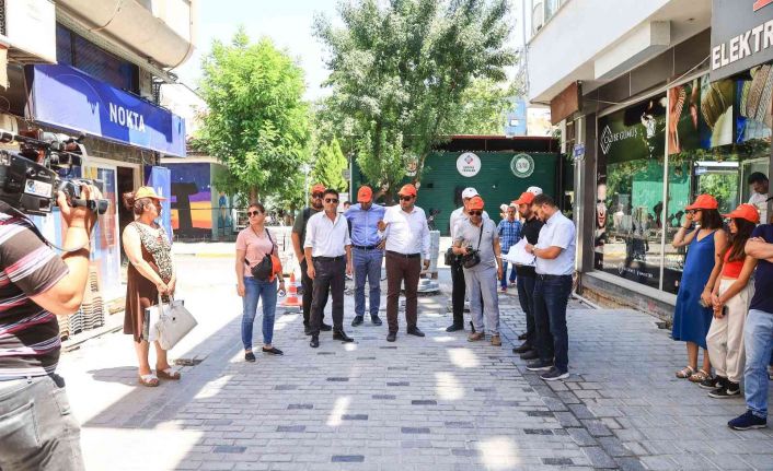 Başkan Çakın, basın mensuplarıyla birlikte saha çalışmalarını inceledi