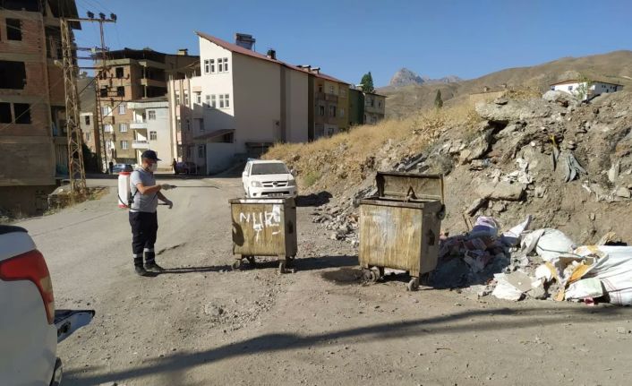 Hakkari Belediyesinden ilaçlama çalışması