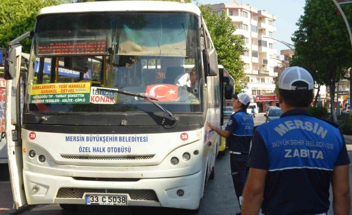 Mersin’de toplu taşıma araçları denetleniyor