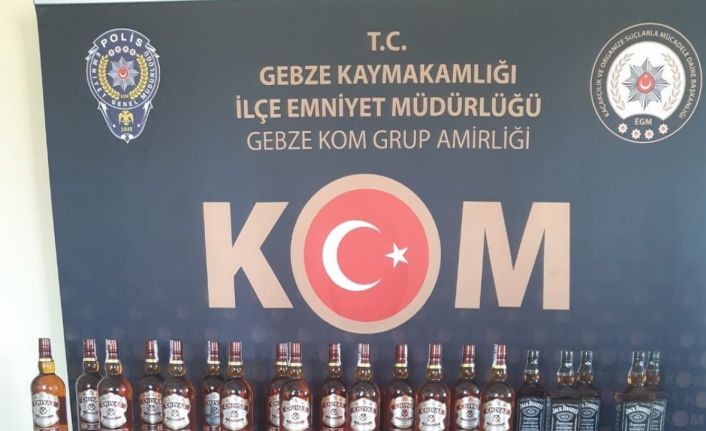 91 şişe gümrük kaçağı alkol ele geçirildi