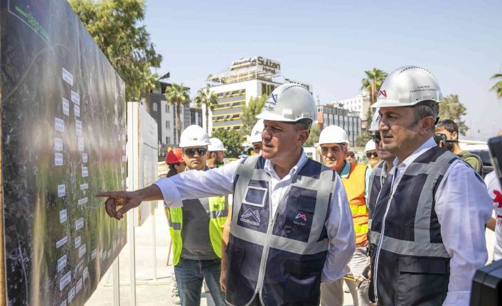 Başkan Seçer, metro inşaat alanında incelemelerde bulundu