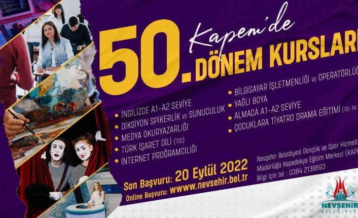 KAPEM’de 50. dönem kurs kayıtları başladı